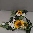 Wedding Decor (Pack of 2) Welcome Sign Flower Backdrop Garland for Ceremony Reception Wall Easel Home Decoration Entryway Faux Outdoor Board Head Table Decor (Sunflower)