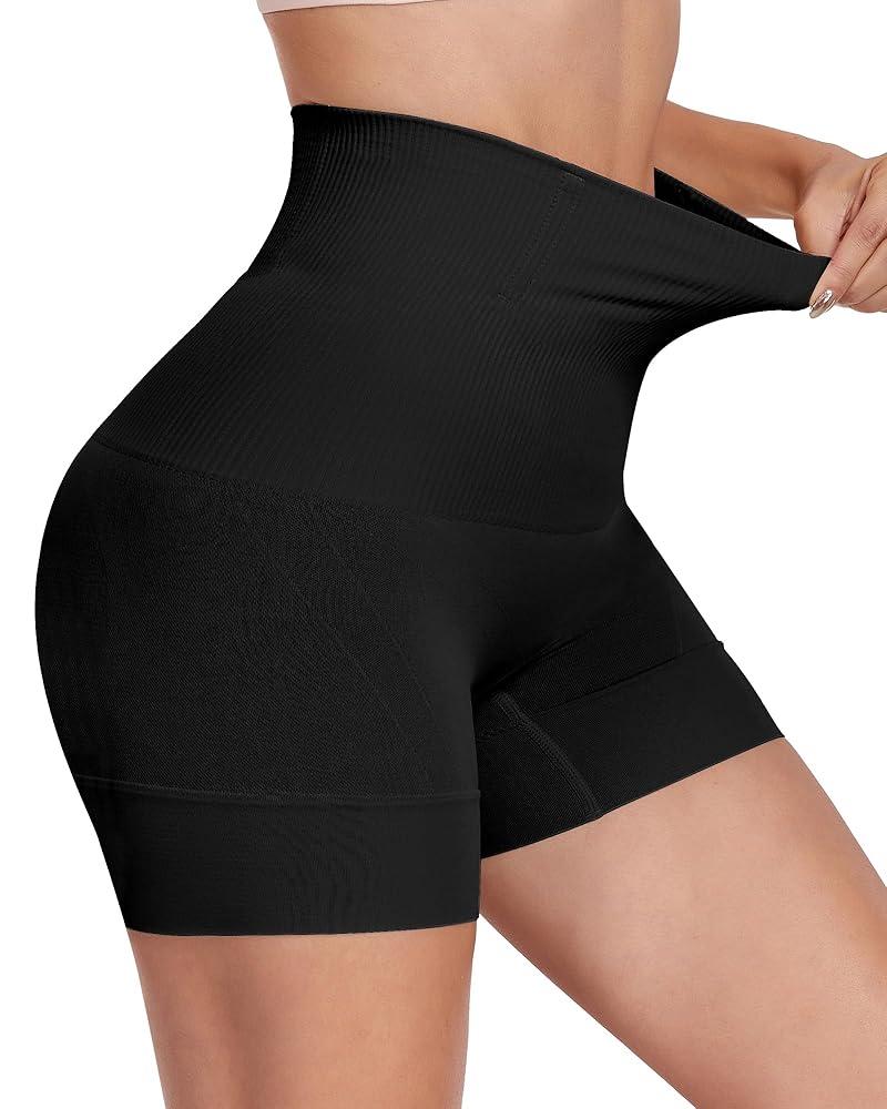 KLVEE Shapewear for Women Tummy Control, High Waisted Body Shaper Shorts Butt Lifting Thigh Slimmer Shapewear Under Dress, Size XL