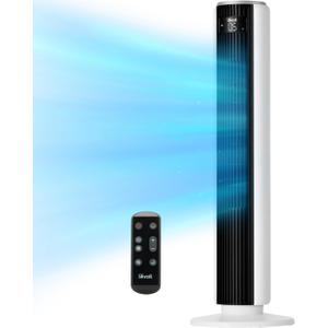 LEVOIT Tower Fan for Bedroom, 90 Oscillating Standing Fan with 28dB Quiet for Sleep, 25ft/s Velocity, 12H Timer, 5 Speeds 4 Modes, Remoter, Bladeless Room Fan for Home, Office, Indoor, 36 inch, White