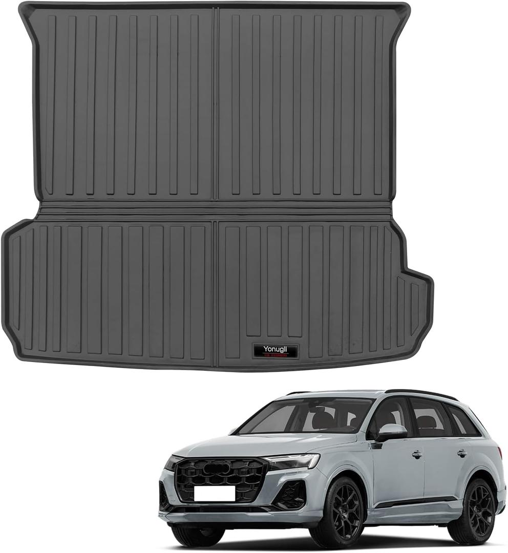 Custom for 2017-2025 Audi Q7 SQ7 Cargo Mats Trunk Liner All Weather TPE Protection Mat Accessories (for 2017-2025 Audi Q7/SQ7)