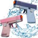 Generic Water Gun Squirt Guns for Kids 2 Packs, Water Blaster Toys for Boys Girls Toddlers, Outdoor Beach Swimming Pool Game Summer Toys (Blue and Pink)