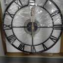 Large Wall Clock for Living Room Decor - 47cm/ 18 Inches Silent Non-Ticking Metal Wall Clocks Battery Operated, Vintage Decorative Modern Wall Clock for Bedroom, Office, Farmhouse Decor