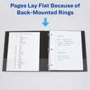Avery Standard 3 Ring Binder, 1" Round Rings, 175-Sheet Capacity, 1.4 Inch Wide Spine, 1 Blue Binder, Ideal for Lightweight Organization and Occasional Referencing (03300)