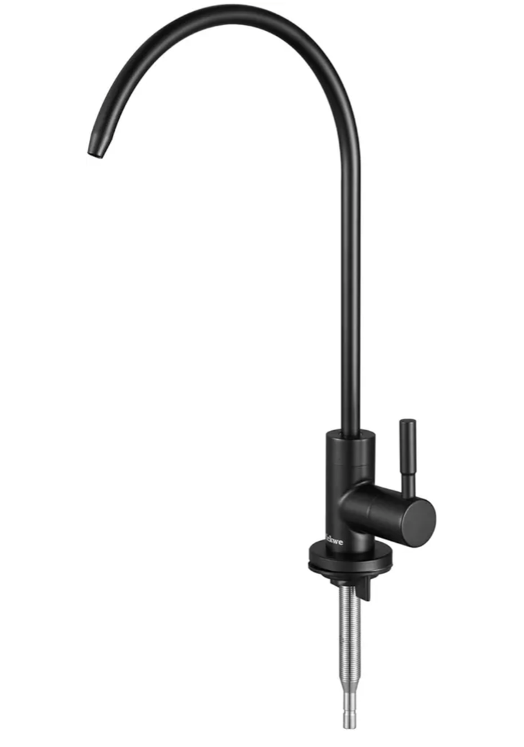 RO Water Filter Faucet Non-Air-Gap Drinking Water Beverage Faucet for Reverse Osmosis Systems Water Filtration System 304 Stainless Steel (Matte Black)