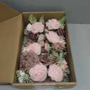 Ling's moment Dusty Rose Wedding Centerpieces Flowers Mini Bridesmaid Bouquets Set of 6 Pink Pre-Made Small Floral Wedding Table Floral Centerpieces (Dusty Rose)