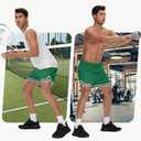 JWM Mens 5" Basketball Gym Athletic Sports Shorts with Zipper Pockets Green (Green, XXL)