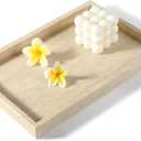 Koville Roman Travertine Tray, 12x8 Coffee Table Vanity/Decorative Tray for Jewerly, Watch, Perfume Candle Storage for Bedroom/Bathroom/Kitchen Countertop