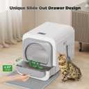 Enclosed Cat Litter Box with Lid,Drawer Design for Big Cats & Multi Cats, Covered Cat Litter Box with High Sided, Easy to Clean,Including Scoop and Litter Mat