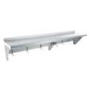 EMPURA 60" x 12" Stainless Steel Wall Mount Pot Rack | Heavy-Duty Commercial Floating Hanging Storage Organizer with Shelf and (18) Galvanized Hook for Kitchen Laundry Utility Room | 60"W x 12"D, NSF