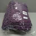 Carriediosa Chunky Knit Throw Blanket 60" X 80" Twin, 100% Hand Made Large Chenille Loop Yarn Soft Fluffy Throws for Couch Sofa Bed, Big Crochet Cozy Heavy Thick Cable Woven Blanket, Dark Purple