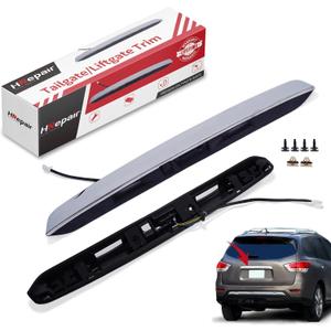 Upgrade Chrome Tailgate Handle Garnish Finisher Molding,fits 2013-2020 Nissan Pathfinder Liftgate Handle,Liftgate Trunk Opener,Liftgate Trim-with Manually Switch 90810-9PG2D