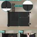 Miumoon 50 inch Retractable Baby Gates 34 inch Tall, Retractable Gate with Reinforced Strip Design to Prevent Crawling Through, Retractable Dog Gate for Stairs, Doorways, Hallways