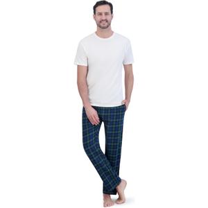 Hanes Men's Hanes Ultimate Men's Flannel Pant (X-Large, Green Plaid)