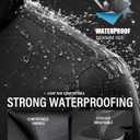 iCreek Rain Suit Waterproof Jacket and Trouser Suit Raincoat for Men and Women Outdoor All-Sport Breathable Anti-storm (Black, M)