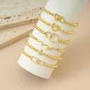 Gold Bracelets for Women 14K Gold Beaded Bracelets Stackable Bracelets for Women Gold Charm Bracelet Non Tarnish Gold Jewelry for Women Trendy