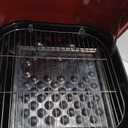 100% Pre-Assembled Portable Steel Charcoal Grill (Red) - Foldable Legs with Wheels for Outdoor Grilling
