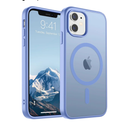 SUPFINE Magnetic for iPhone 11 Phone Case(Compatible with MagSafe)(Military Grade Drop Protection) Translucent Matte Shockproof Phone Cover,Blue Purple