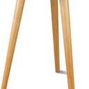 Uneedem Wood Mid Century Plant Stand for Indoor Plants, Modern Table, Tall Holder for Flower Pots, Small Round Side/End Table(A2 White, High: 16.5")