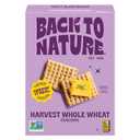 Back to Nature Harvest Whole Wheat Crackers, Non-GMO,Plant-Based Snack Cracker, Made with Whole Grain Wheat & Sea Salt, Snack Happy, 7 oz Box (EXP 06/20/26)
