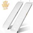 Aluminum Shed Ramp 55" L x 11" W Loading Ramps 3000 Lbs Capacity Lightweight Portable Ramp Anti-Slip Waterproof for ATV Lawn Mower Golf Cart Dirt Bike Motorcycle Garden Tractor 2Pcs