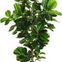 6ft Artificial Fiddle Leaf Fig Tree (72in) with Plastic Nursery Pot Faux Tree, Ficus Lyrata Fake Plant for Office House Farmhouse Living Room Home Decor (Indoor/Outdoor)