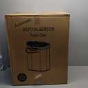 Ninestars DZT-70-11R Automatic Touchless Motion Sensor Semi-Round Trash Can/Recycler, 18.5 Gal. 70 L., Stainless Steel