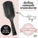HeatFreeHair High Definition Detangling Brush - Dual-Sided Curl Brush for Black, Natural, Wavy, and Curly Hair - Hair Extension Detangler for Wet/Dry Use
