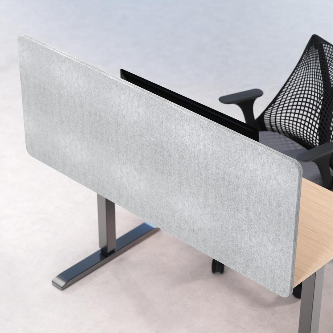 Universal Desk Privacy Panel Heavy-Duty Desk Divider & Office Partition - Privacy Screen for Workspaces & Cubicles (2-Pack, 60" x 24")