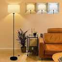 Floor Lamps for Living Room, 71'' Torchiere Floor Lamps with Remote, 2700K-6500K Colors Temperature & Brightness Adjustable, 10W/1200LM White Dimmable Floor Lamp,Tall Standing Lamp for Bedroom/Office