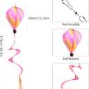3 Pack Rainbow Hot Air Balloon Wind Spinner Garden Pinwheels Whirligigs Wind Spinner Decorations Outdoor Hanging Decor Lawn Yard Windsock Ornaments