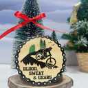 Riding Bike Blood Sweat Gears Ornament, Rider Boy Christmas Ornament 2025, Mountain Bike Rider Ornaments Decoration, Cycling Wooden, Keepsake Gift Idea for Riders, Cyclists, Sport Lovers