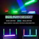 360 Moving Head DJ Lights 250W Beam Curtain & Strobe Stage Lights Bar 12x10W RGBW 4in1 DMX512/Sound/RDM Professional DJ Stage Props for Party Live Show Wedding - 1 Pcs