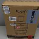 Flight Knight Carry On Suitcase 18x14x8" Hardside Built In TSA Lock & USB Port Lightweight Luggage Silent Double Spinner Wheels Maximum Underseat Carry-On Bag For American & United Approved Airlines (Yellow)