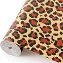 2 x Cooyes Shelf Liner  Non-Slip Cabinet & Drawer Liner for Kitchen  Non-Adhesive Waterproof Shelf Paper with Modern Pattern  Durable EVA Cabinet Mat  Easy to Cut (Brown,17.5" W x 78.7" L)