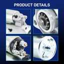 Ford Starter Replacement New for 99-13 Expedition F-150 F-250 F-350 F-450 F-550 Super-Duty, 99-13 Lincoln Navigator, 00-05 Excursion, 05-10 Mustang, V8 V10 4.6 5.0 5.4 6.2 6.8L, 6646N