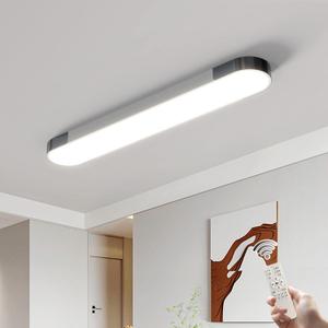 Qcyuui Dimmable LED Ceiling Light Modern Acrylic Linear LED Ceiling Lamp 39.4in Semi Flush Mount Wraparound Shape Lighting Fixture with Remote Control for Kitchen Dining Room (48W/3000-6500K)