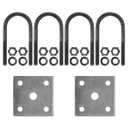 SPARKWHIZ 2000lbs Trailer U Bolt Kits for 1-3/4" Round Trailer Axle, 4-1/4" Long U Bolts, U Bolts Dia. 3/8",1 Pack