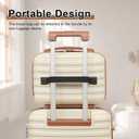 Joyway Carry On Luggage 20 Inch Expandable Suitcase with Spinner Wheel, 4 Piece Hard Shell Luggage Set with TSA Lock(White brown)