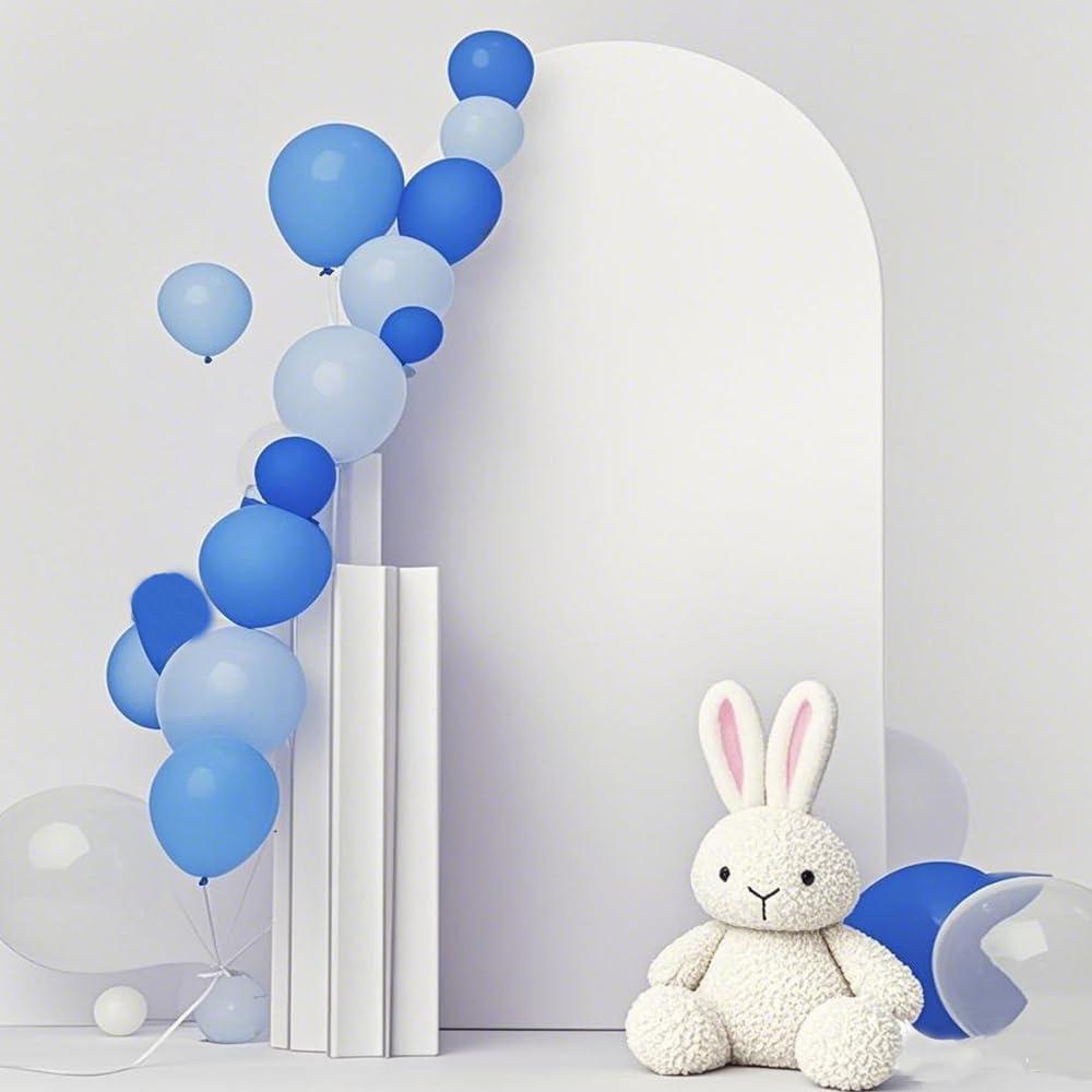 7.2 FT Double-Sided White Wedding Arch Cover, White 7.2 FT Spandex Arch Backdrop Cover, Chiara Backdrop Cover for Wedding Bridal Shower Birthday Party Decor
