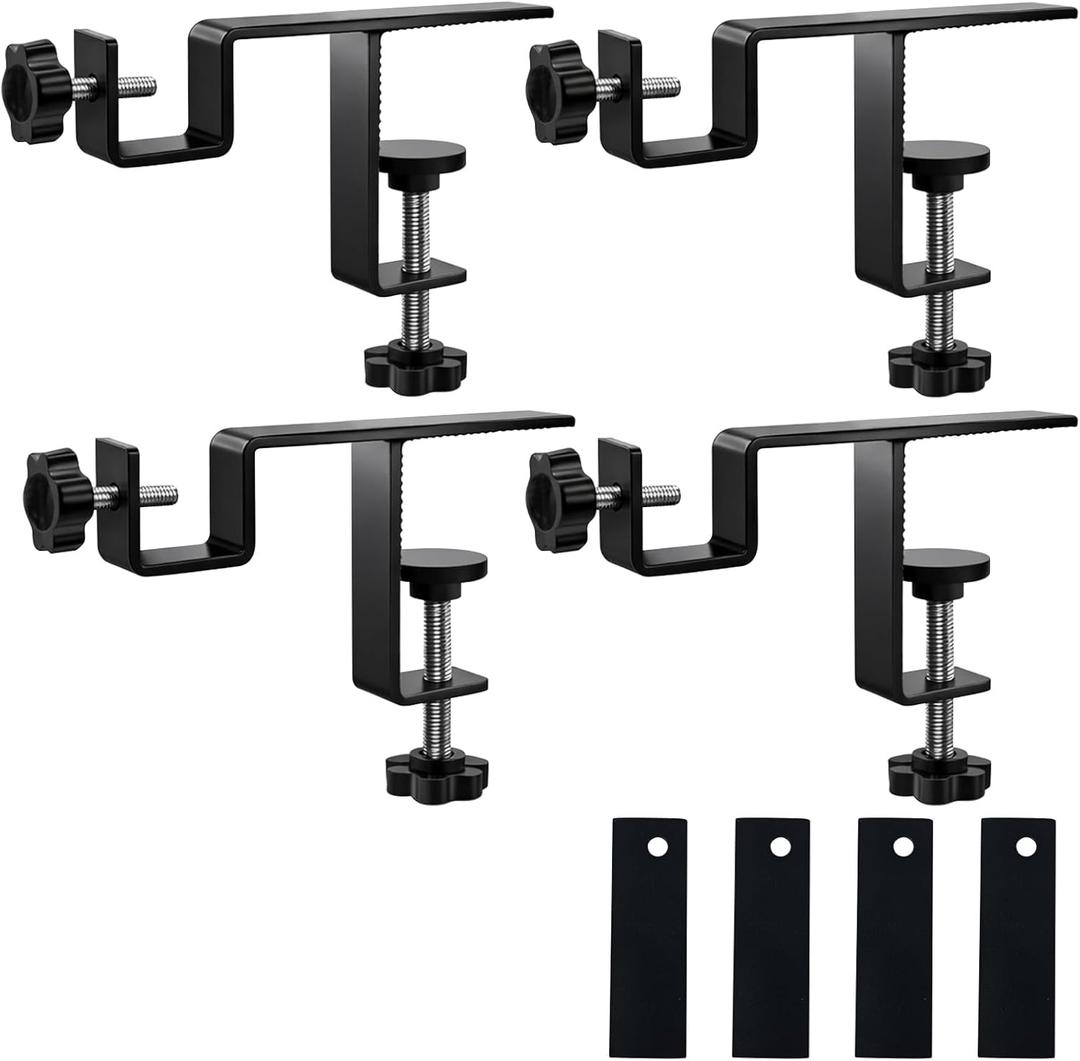 Internal Curtain Rod Set 0.8-2.3 Inch Wide Track No Drilling Required, Tool-Free,Magnetic Curtain Hooks, Black 4 Pieces (US Patent Application)