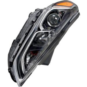 PHILTOP Headlight Assembly, Compatible with 2018-2019 Sonata(Passenger Side), Amber Reflctor Clear Lens Black Housing,OE Style