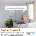 Amazon Basics Smart BR30 LED Light Bulbs, Color Changing, 9W (60W Equivalent), 800LM, Energy Efficient, Voice Control, Works with Alexa Only, 2.4 GHz Wi-Fi, No Hub Required, 4-Pack