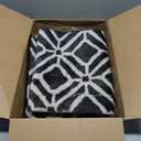 Maples Rugs Moderna Geometric Area Rugs Made in USA Washable, Non Slip Indoor Carpet for Entryway, Foyer, Kitchen, and Bathroom, 20" x 34", Dark Blue
