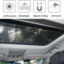 Magnetic Car Sunroof Sun Shade Breathable Mesh, Car roof Cover for Overnight Camping, Quick Install, UV Sun Protection for Moonroof and Side Window