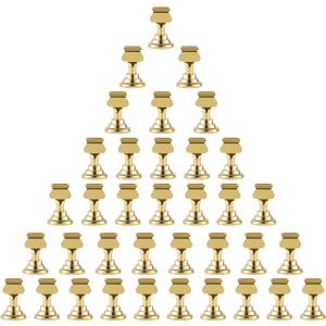 Urban Deco 36 Pieces Table Card Holder Place Card Holders 1.7 inches Gold Steel Card Holders for Photos, Food Signs, Memo Notes, Weddings, Restaurants, Birthdays(Gold 36PK)