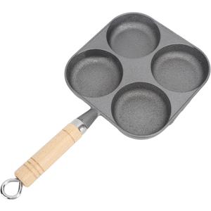 4 Cups Nonstick Egg Frying Pan, Egg Pan for Breakfast, Egg Burgers, Vegetable Patties, Pancakes, Nonstick Cookware Suitable for Gas Stoves, Induction Cookers