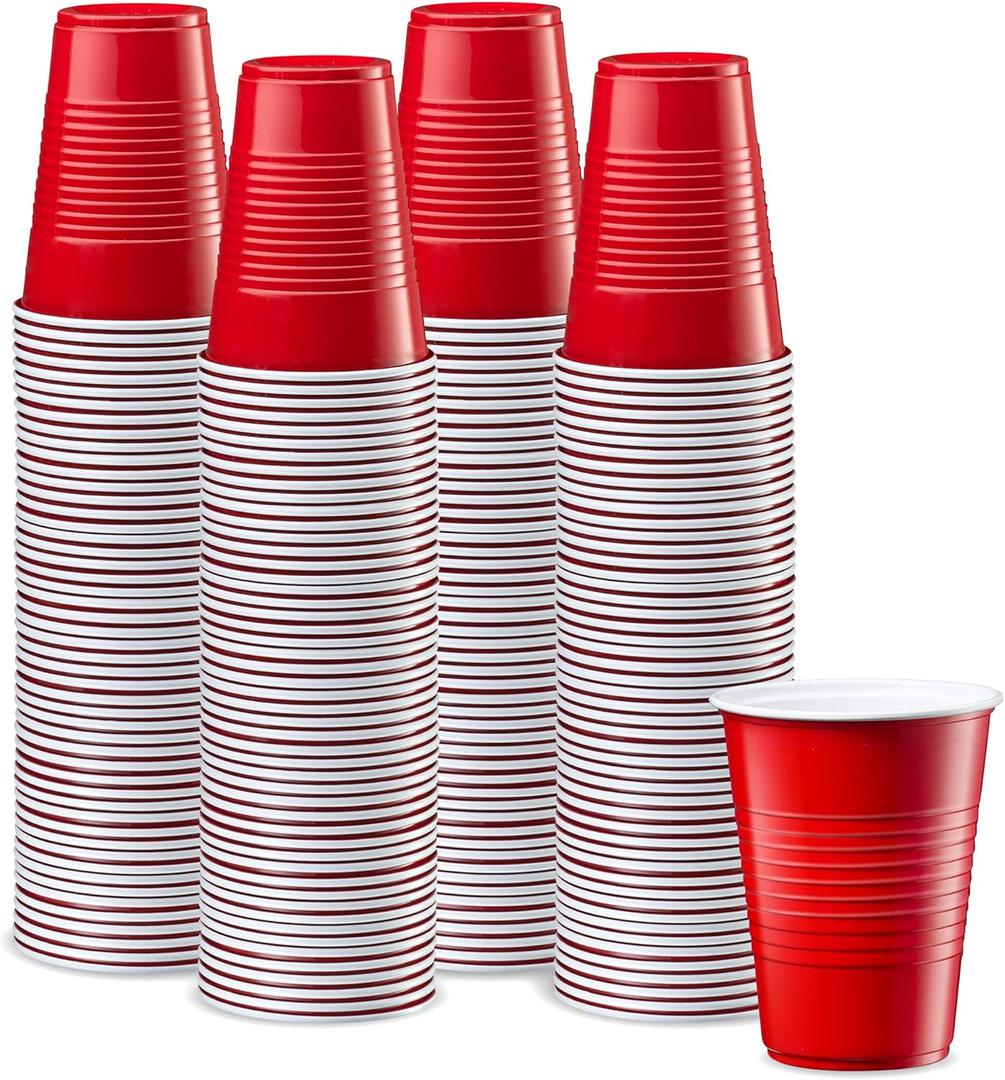 Comfy Package [9 oz. - 240 Count Disposable Plastic Red Cups, Party Drinking Cups for Events and Everyday Use