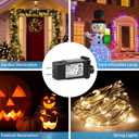 2 x 12V 12W Class 2 Power Supply, IP44 Power Adapter Driver 8 Modes Supply DC Low Voltage Transformer for Inflatable Christmas Decor LED Strip Lights, Indoor/Outdoor, IP44 Waterproof, ETL Listed