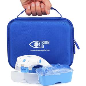 Vision Aid Magnifying Glasses with LED Light 5 Lenses Headband Case Hands Free Illuminated Head Magnifier for Hobby Painting Close Work Jewelry Watch Repair (3AAA Battery Powered - Standard Set)