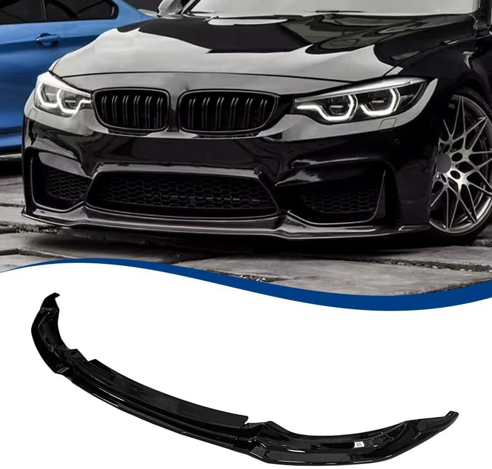 Front Bumper Lip Compatible with BMW (2015-2020) F80 M3 F82 F83 M4 Splitter MP-Style ABS Gloss Black